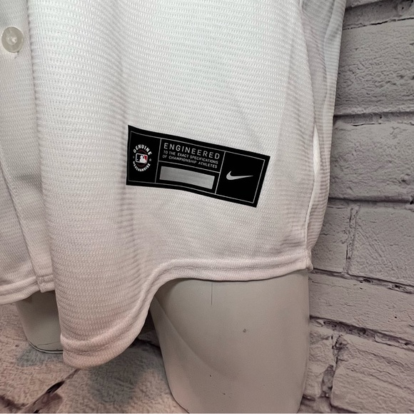 Nike Los Angeles Dodgers Baseball World Series White Jersey XL Stitched Ohtani - Picture 8 of 9